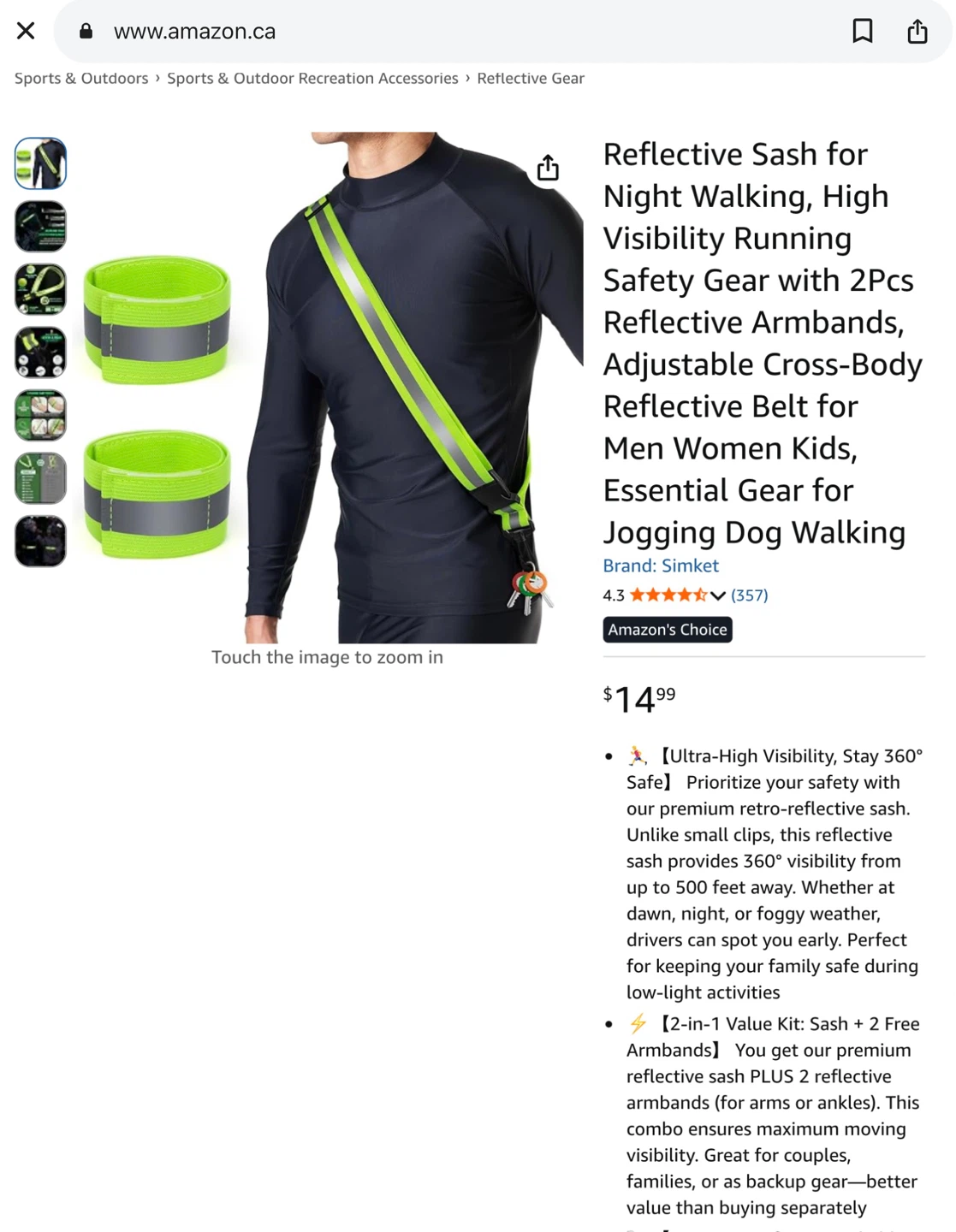New Reflective Sash & Armbands Set