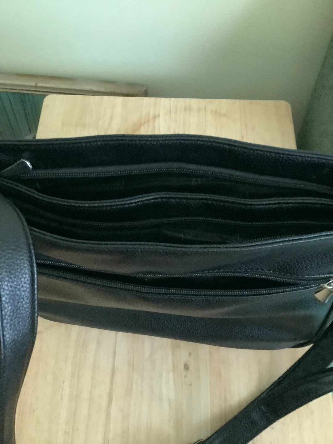 Black Faux Leather Shoulder Bag - photo 2