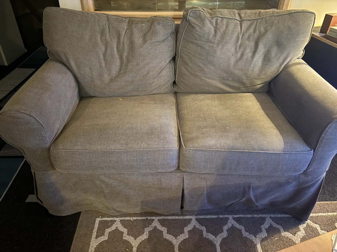 FREE, FREE  Grey Loveseat Sofa
