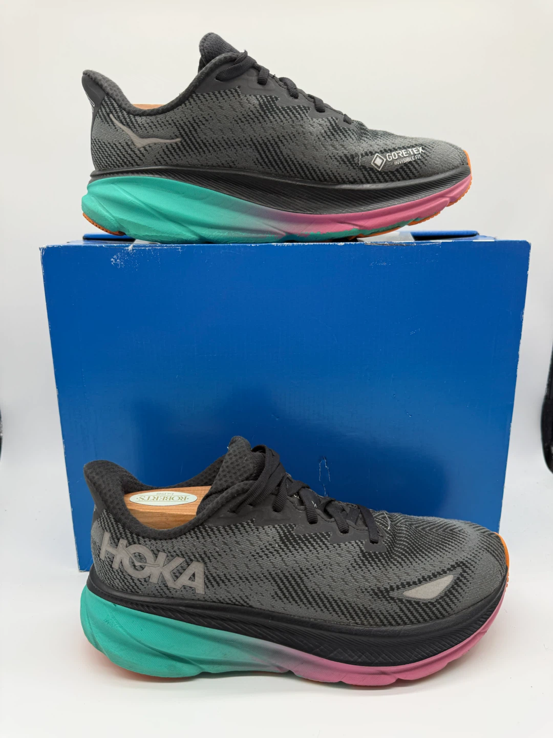 Hoka Clifton 9 ‘Black Electric’ Women’s Running Shoes Size US 9 - photo 2