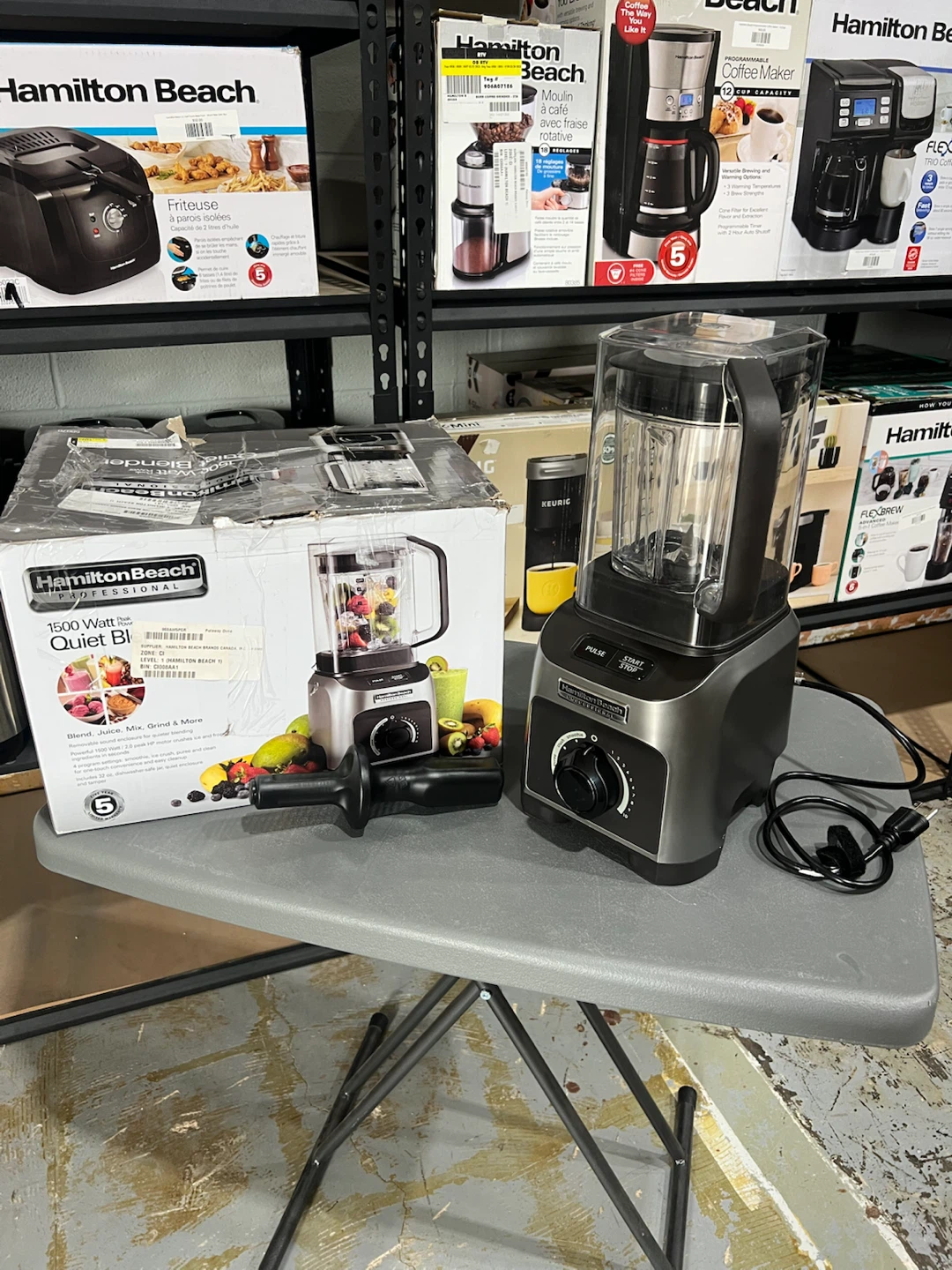 Hamilton Beach Professional Quiet Shield Blender, Silver, 1500w