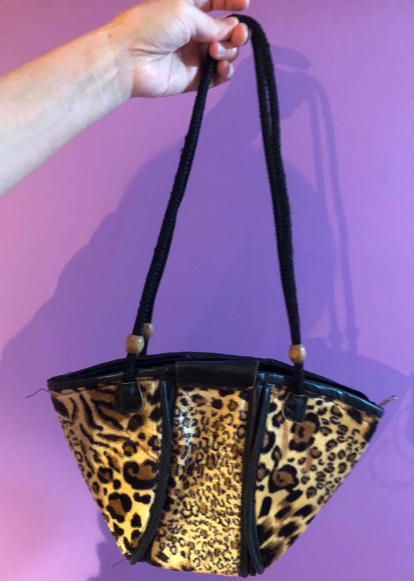 Leopard Print Shoulder Bag with Elephant Detail - photo 2