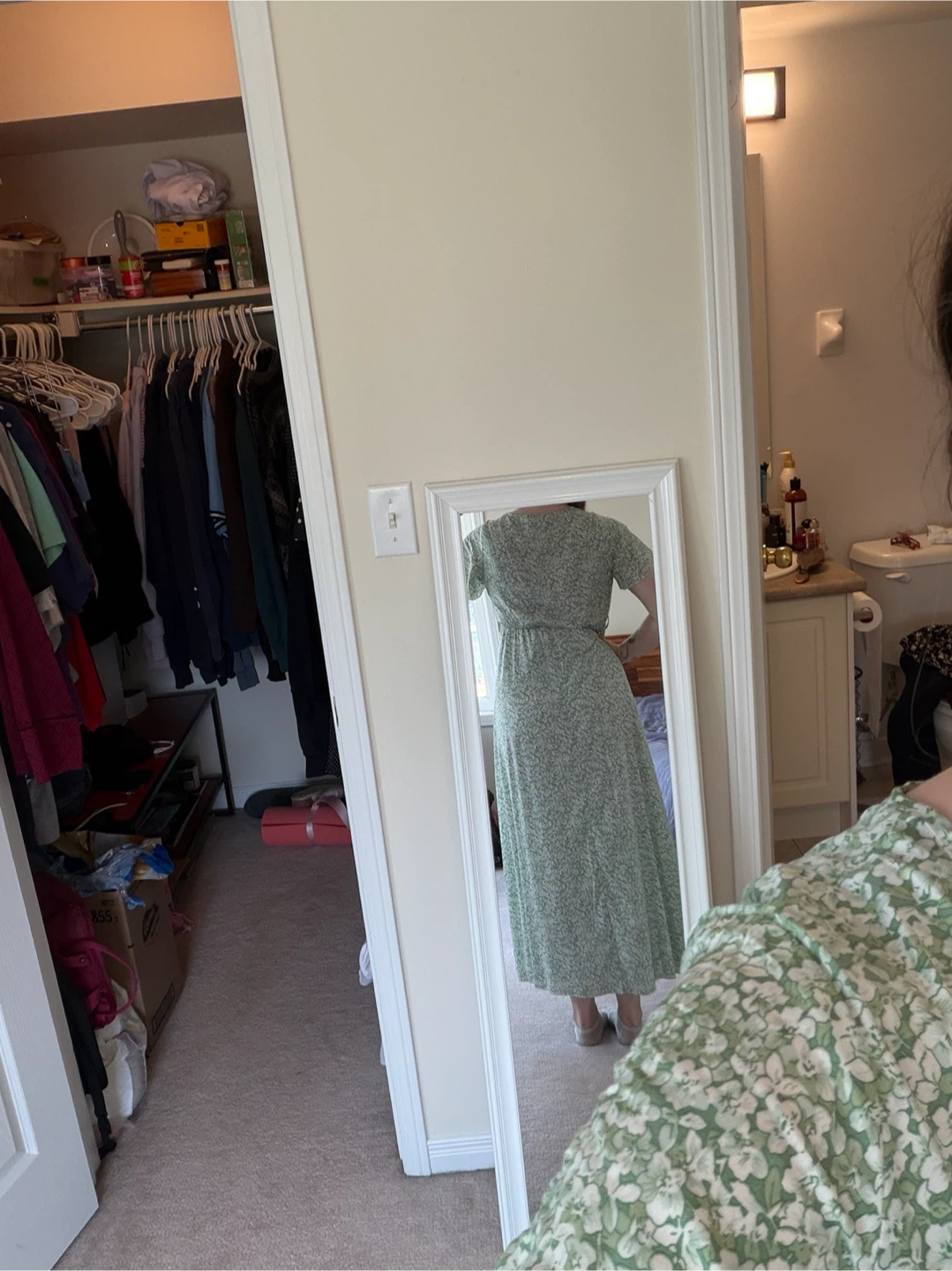 Green floral print maxi dress - photo 3