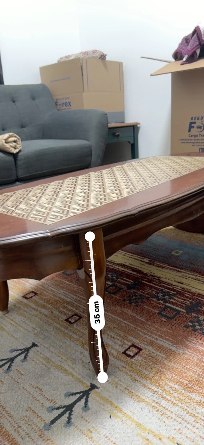 Wooden Coffee Table with Decorative Inlay - photo 4