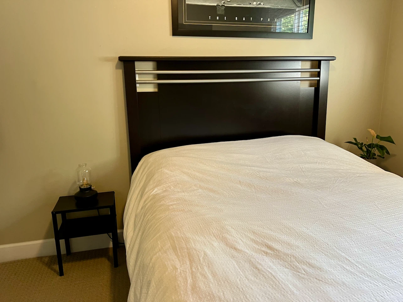 Queen Size Bed Frame with two FREE IKEA Nightstands Included