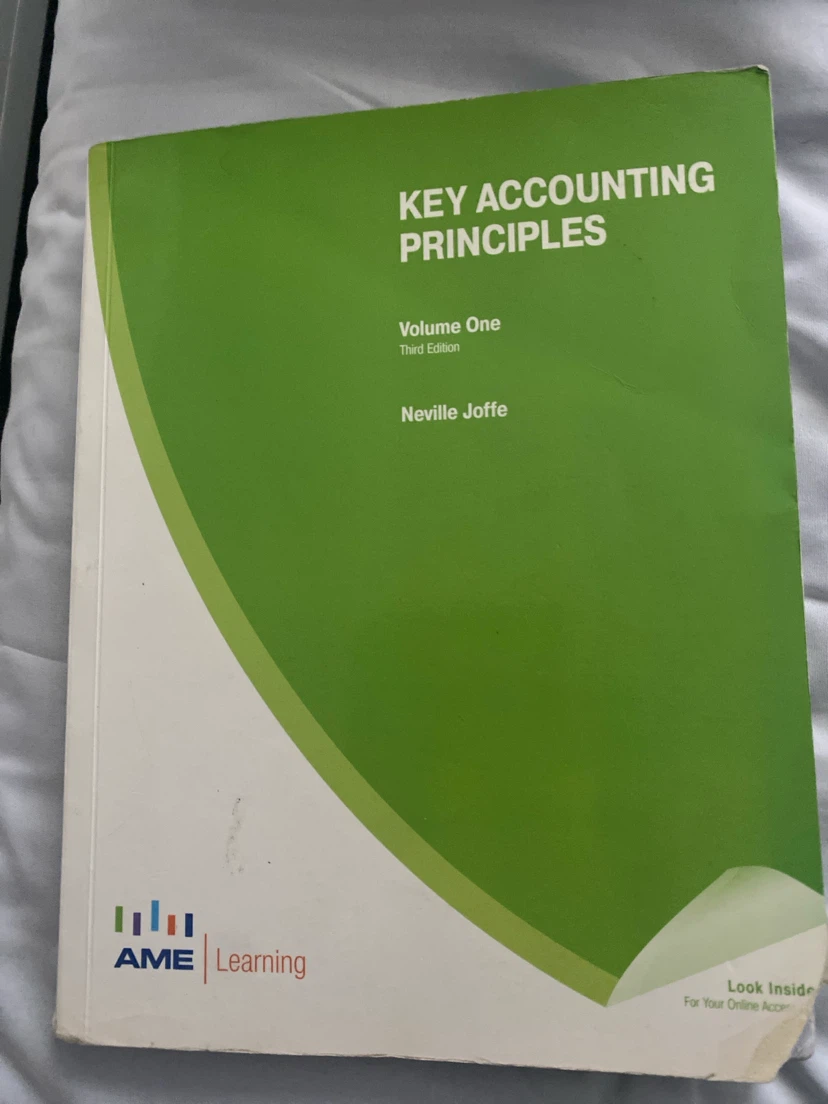 Key Accounting Principles Volume One Third Edition Textbook
