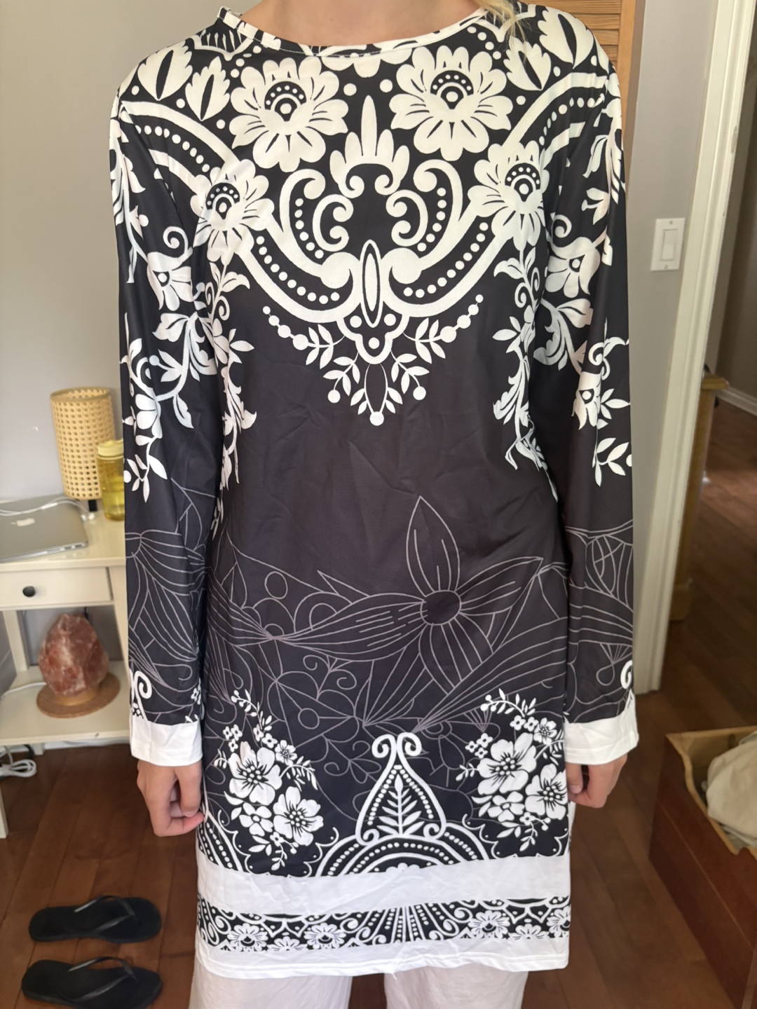 Long Sleeve Floral Print Dress