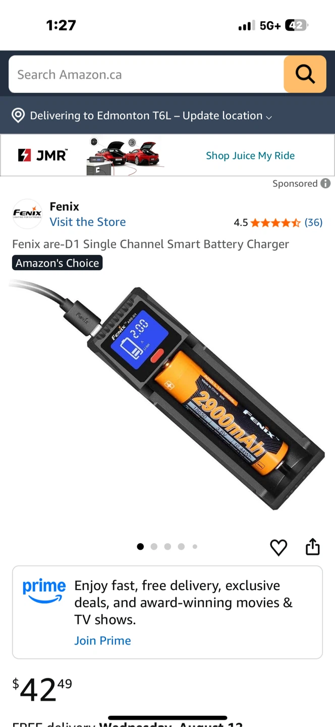 Fenix ARE-D1 Single Channel Smart Battery Charger - photo 3
