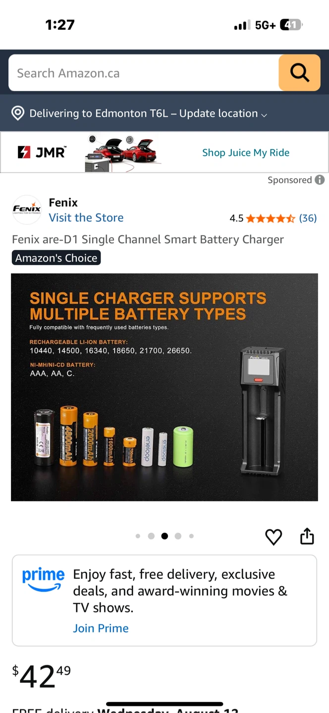 Fenix ARE-D1 Single Channel Smart Battery Charger - photo 4