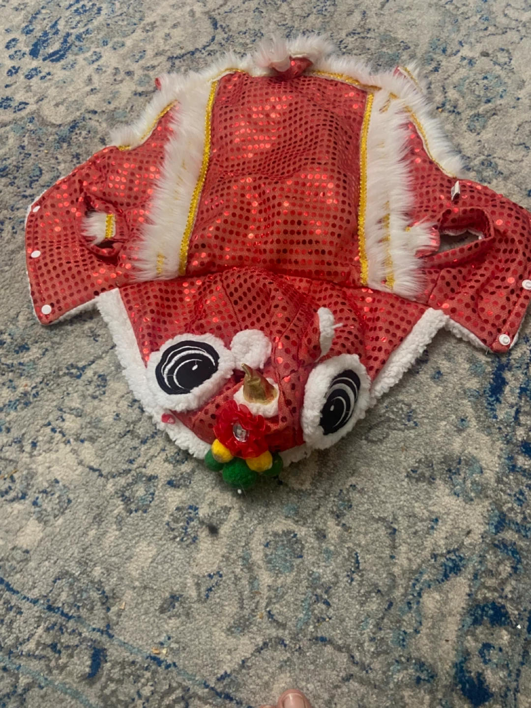 Red Lion Dance Pet Costume - photo 5