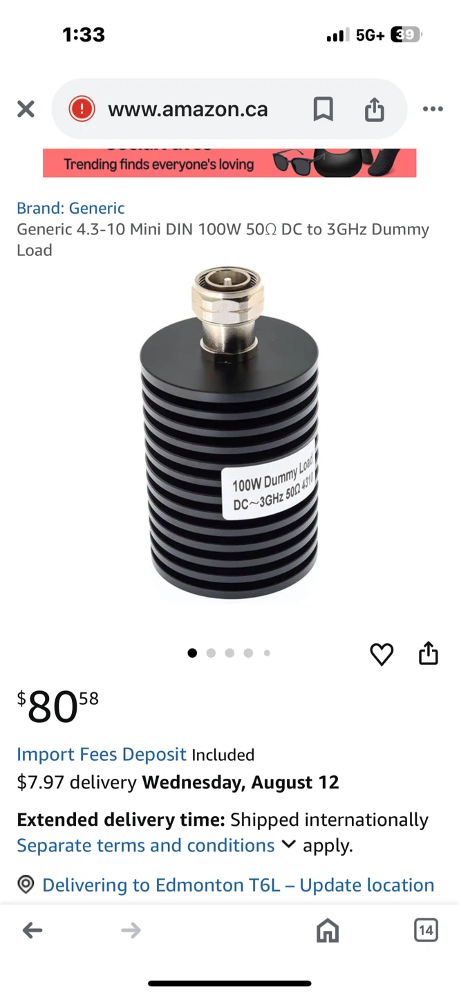 100W Dummy Load DC~3GHz 50Θ DIN - photo 3