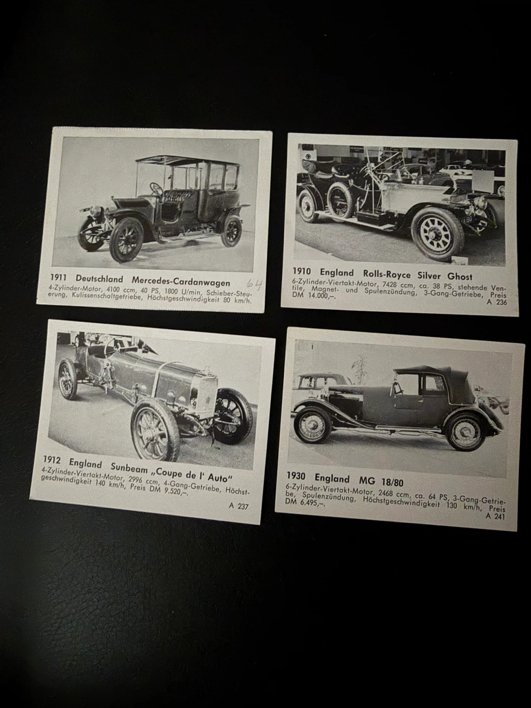 Vintage Car Trading Cards (1)