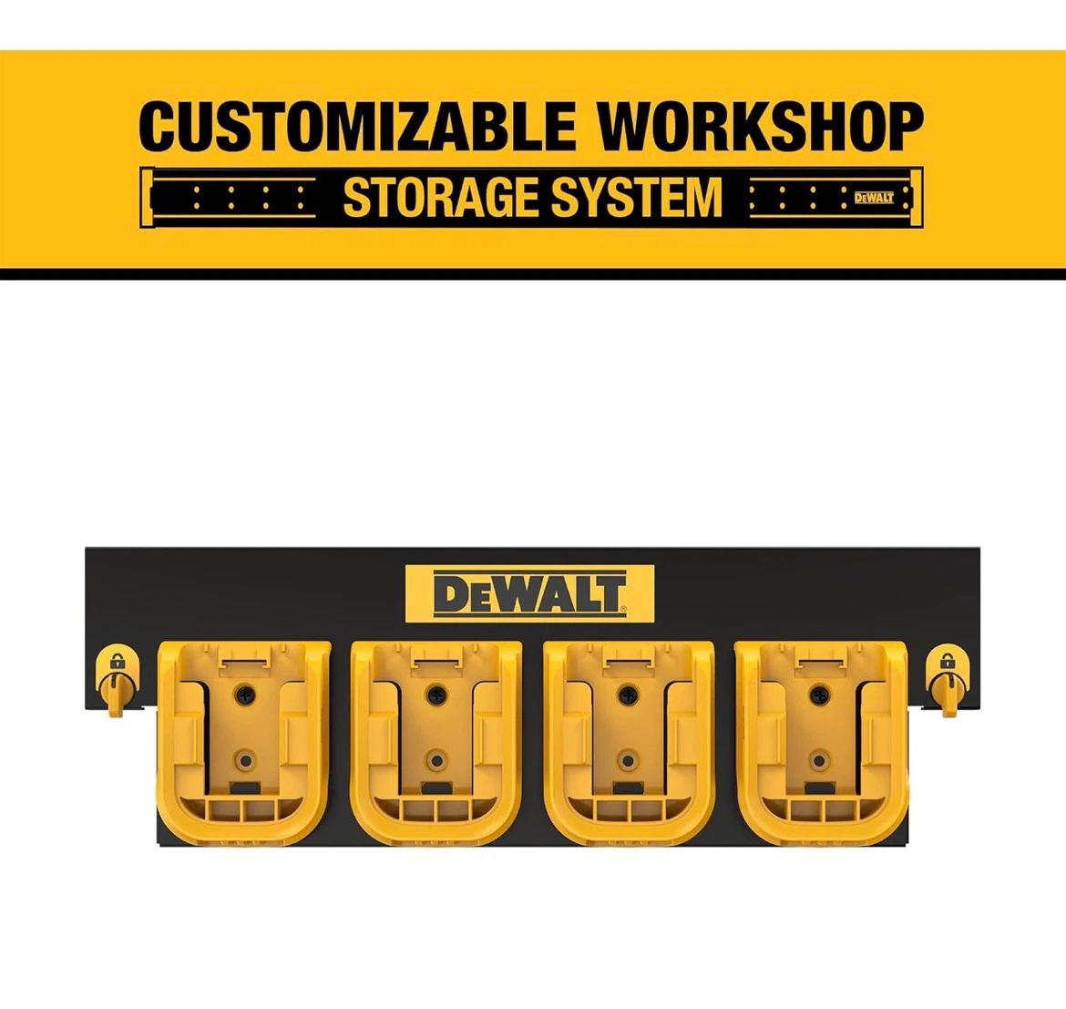 DEWALT Customizable Workshop Storage System Battery Rail - photo 2