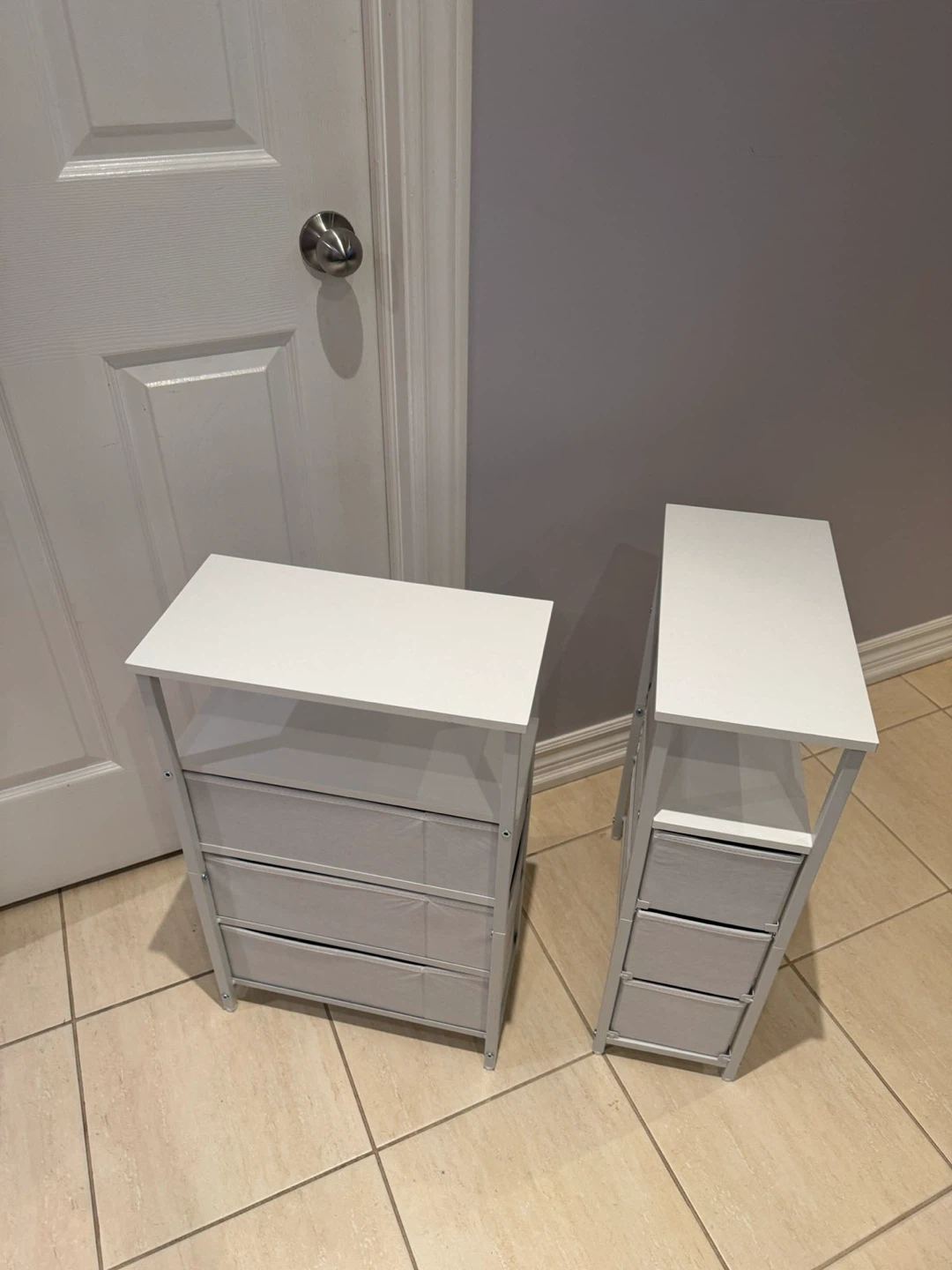 Grey Fabric Drawer Storage Unit - photo 2