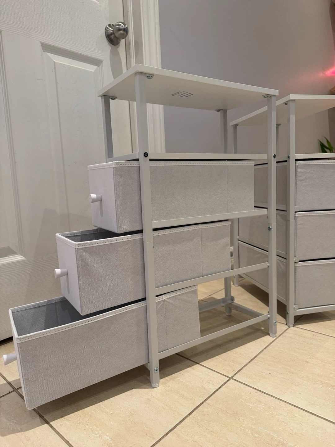 Grey Fabric Drawer Storage Unit - photo 3