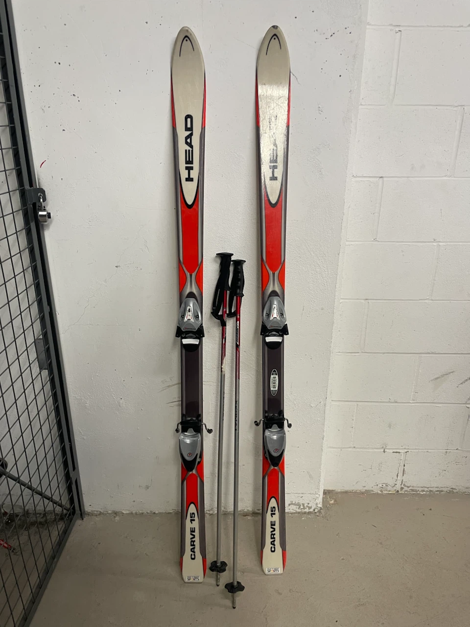 Skiis and poles