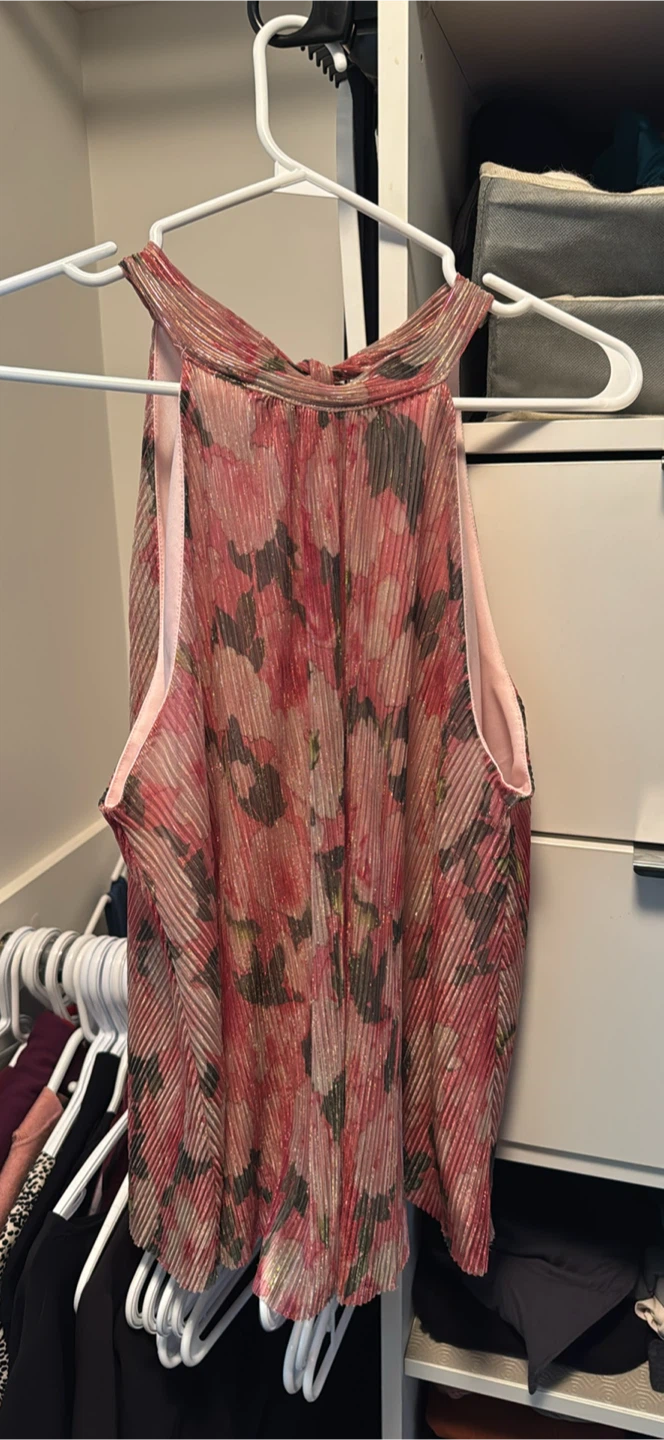 Floral Pleated Halter Top