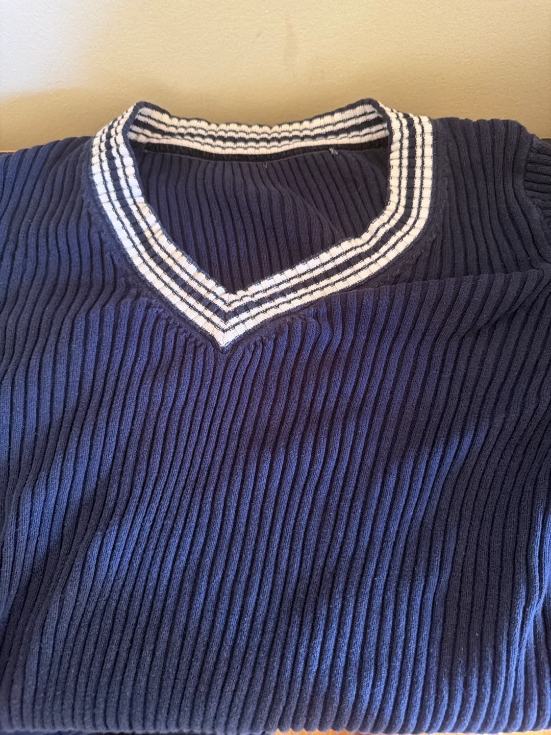 Navy V-Neck Sweater