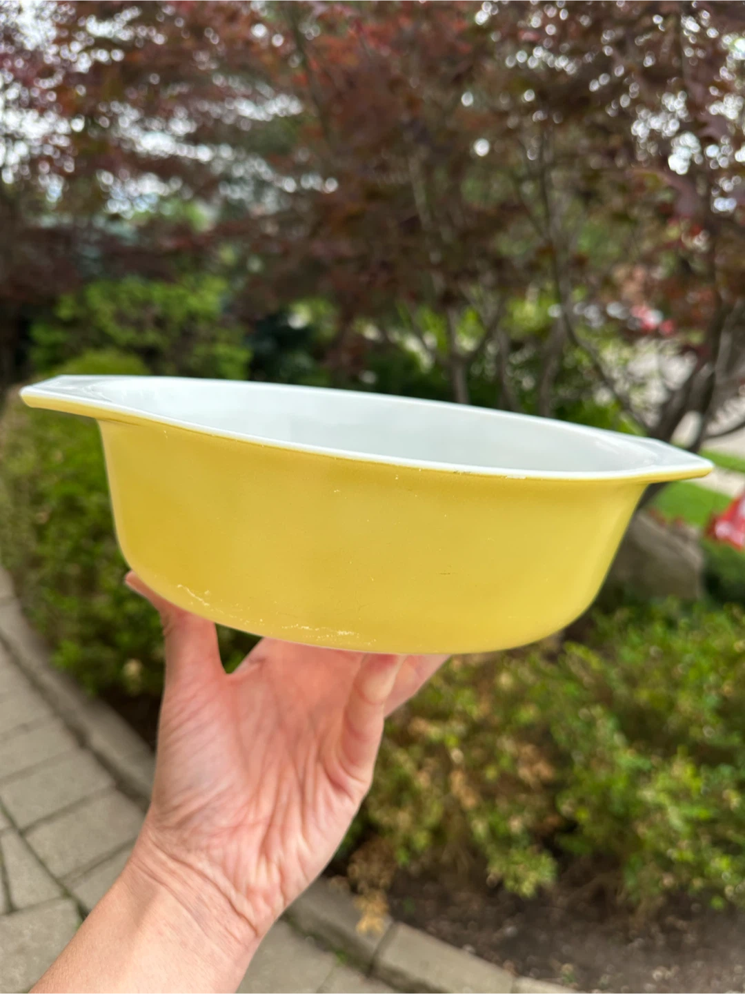 Pyrex Yellow Oval Casserole Dish 1.5 QT Vintage