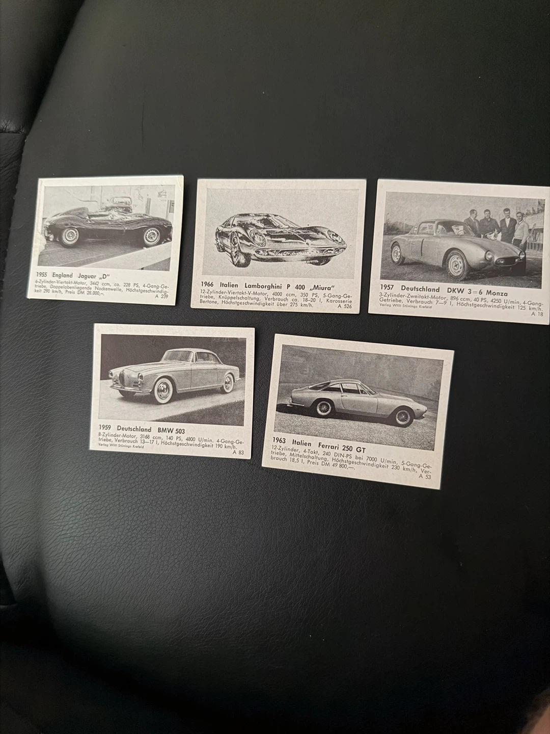 Vintage Car Trading Cards (2)