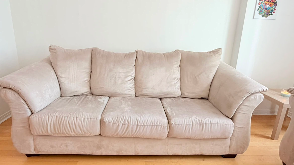 Beige Loveseat Sofa - photo 2