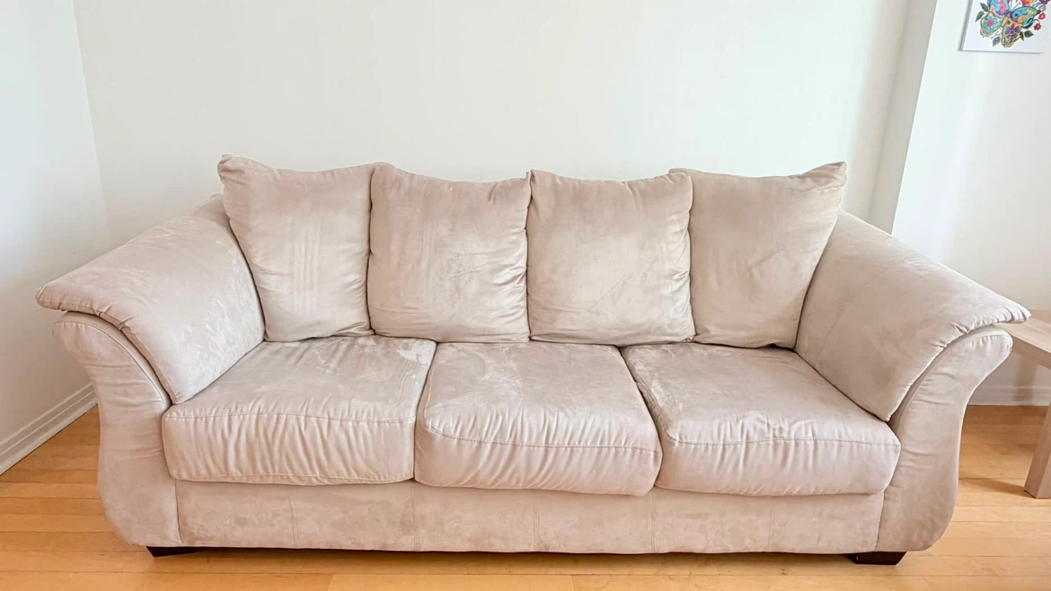 Beige Loveseat Sofa - photo 4