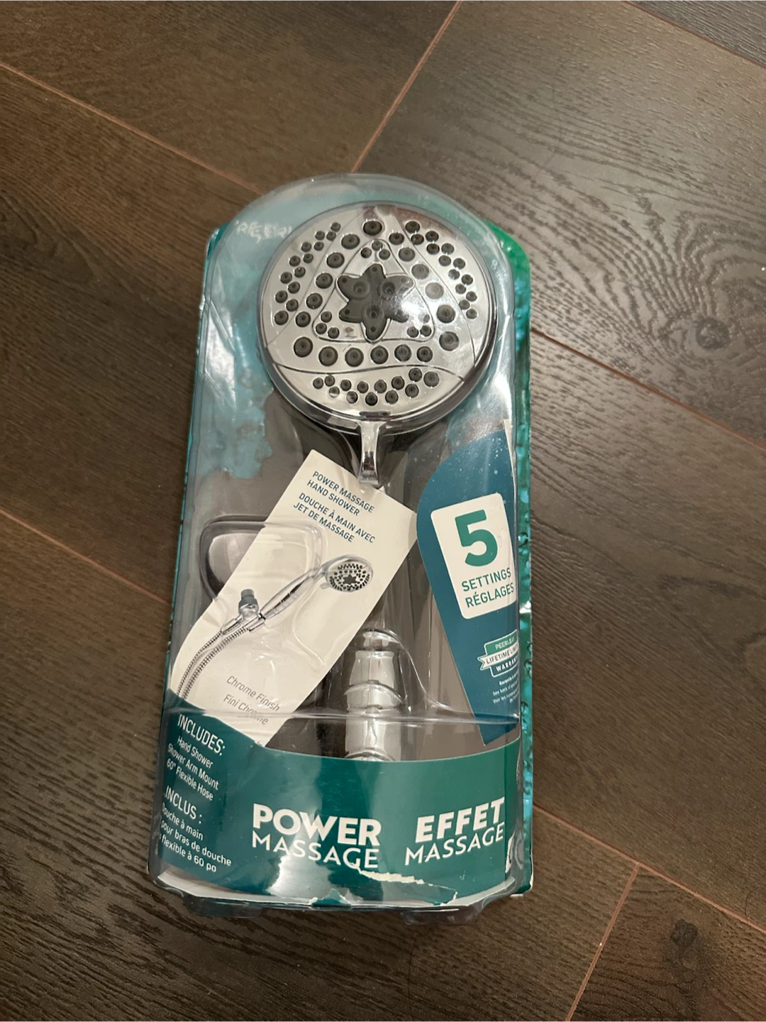 Power Massage Hand Shower with 5 Settings