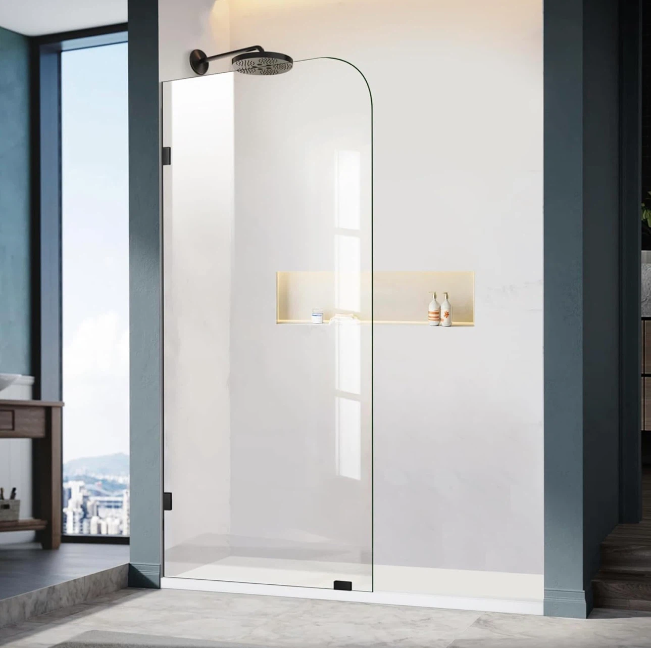 Frameless Shower Door 36" W x 78" H