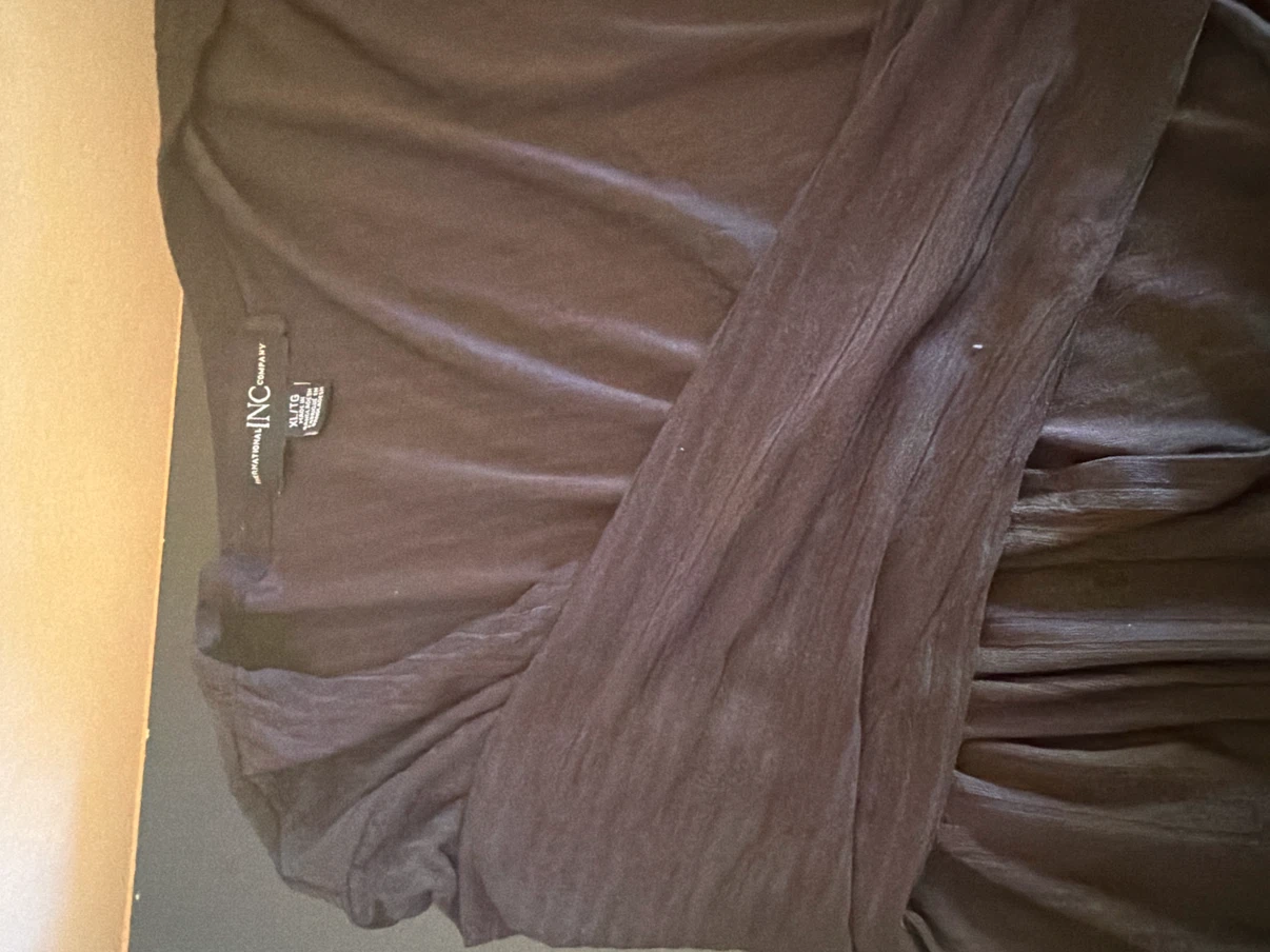 INC International Black Ribbed Tunic - photo 2