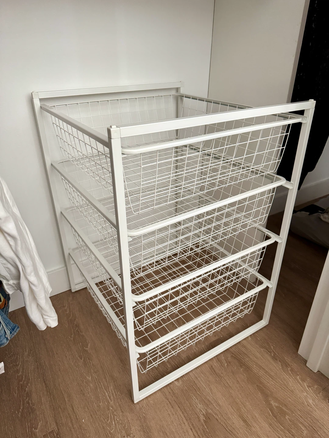 White Wire 4-Drawer Storage Unit