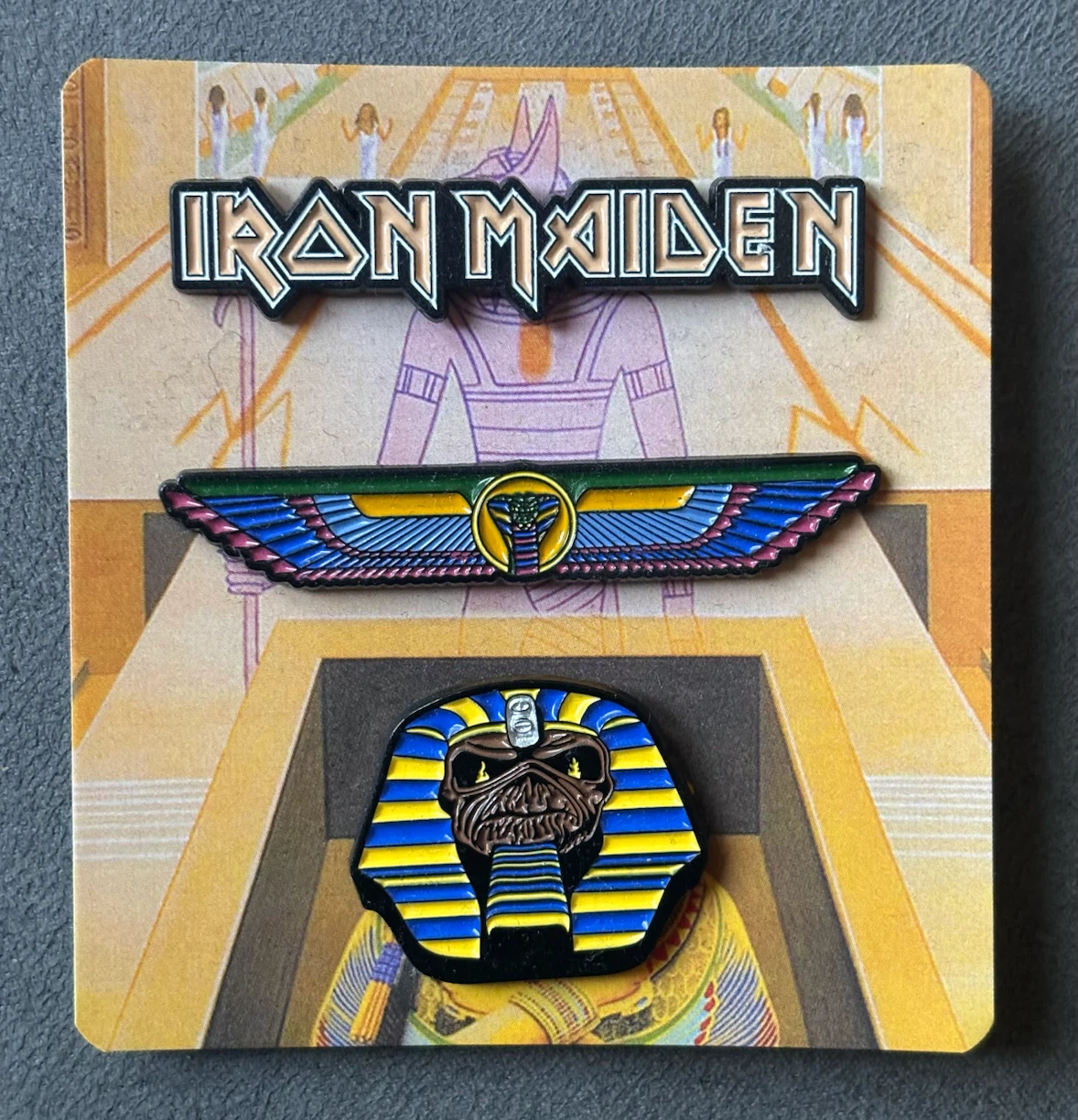 Iron Maiden Powerslave pins