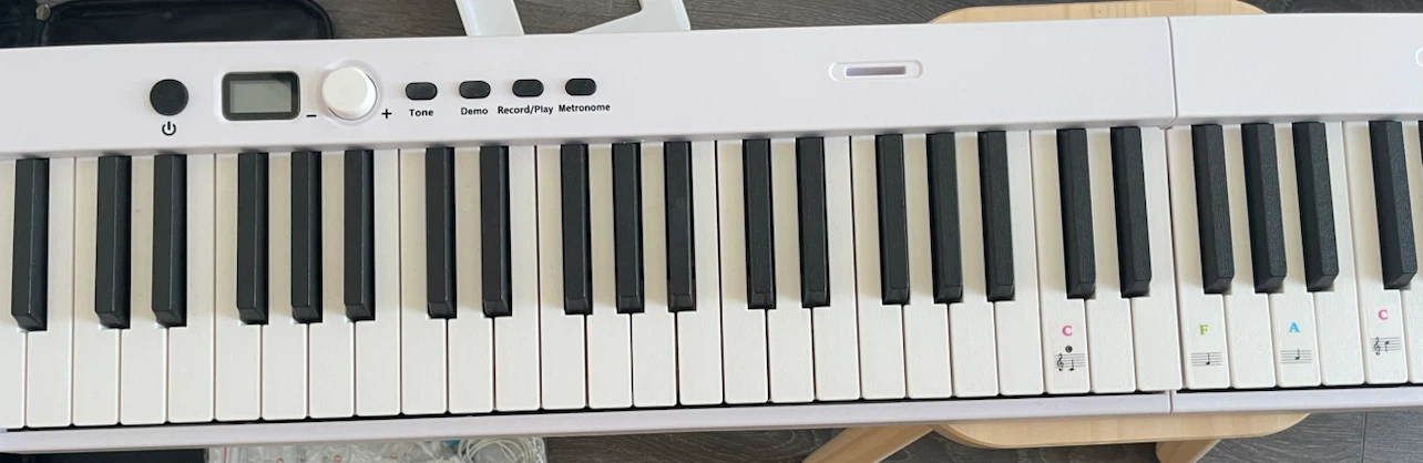 FingerBallet 88 Key Portable Digital Piano Keyboard - White - photo 2