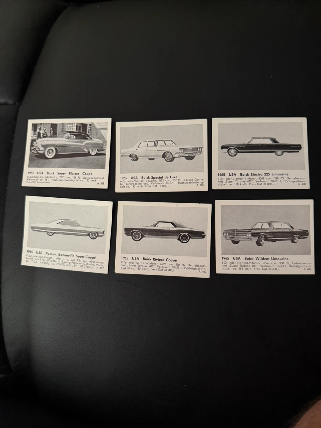 Vintage Car Trading Cards (3)