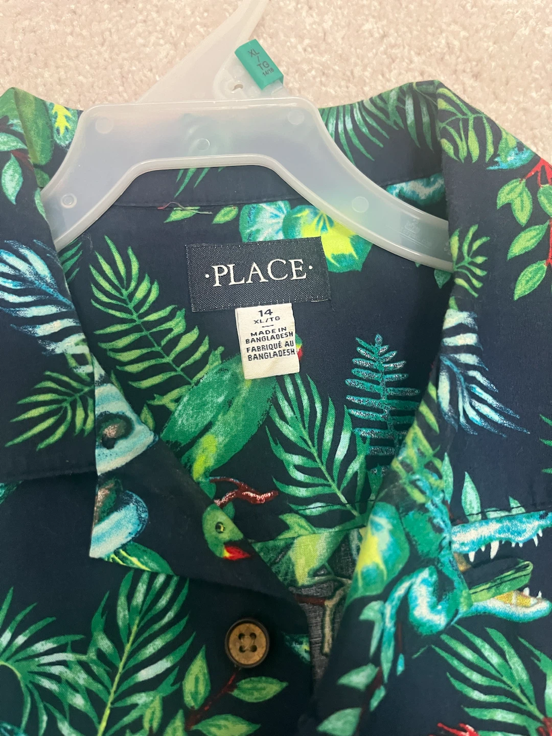 Boys Tropical Print Shirt & Chino Shorts Size 14 - photo 2
