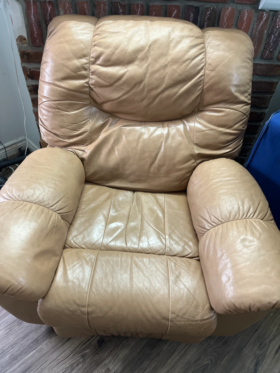 Tan Leather Recliner Chair - Move out sale