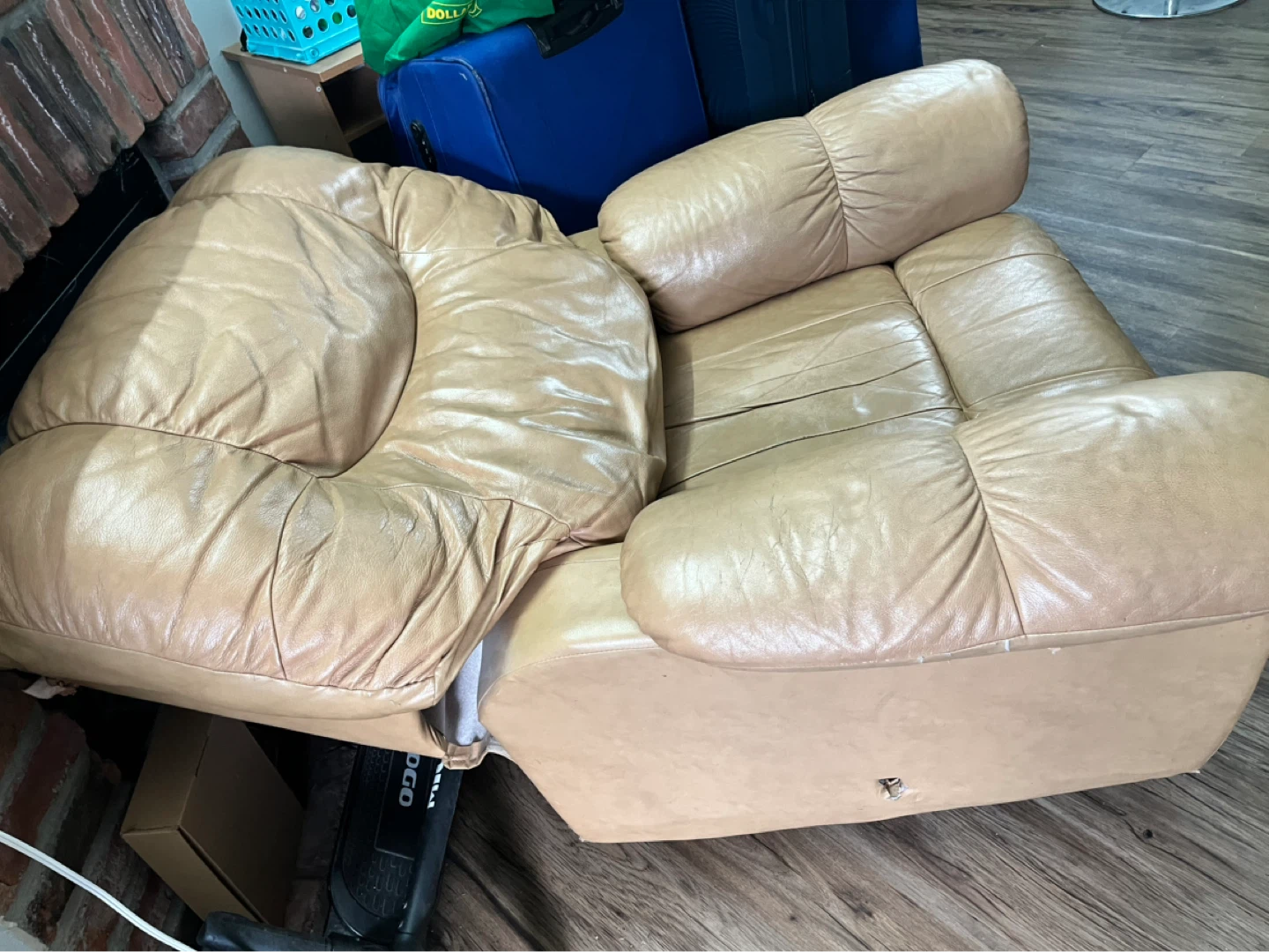 Tan Leather Recliner Chair - Move out sale - photo 2