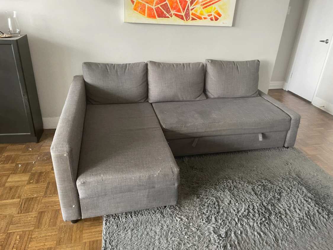 $75 OBO! MUST GO! IKEA Friheten Corner Sofa Bed - Dark Grey - photo 2