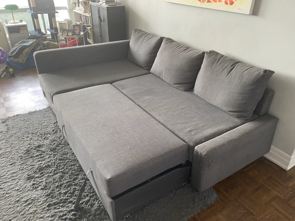 $75 OBO! MUST GO! IKEA Friheten Corner Sofa Bed - Dark Grey - photo 5
