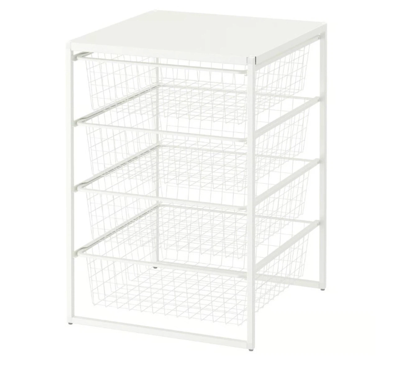 White Wire 4-Drawer Storage Unit - photo 2