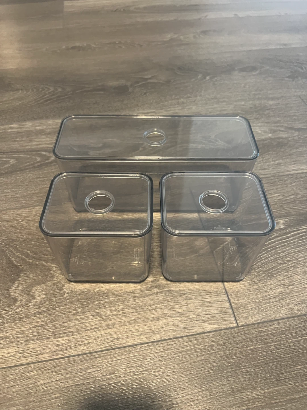 Set of 3 Clear Storage Containers