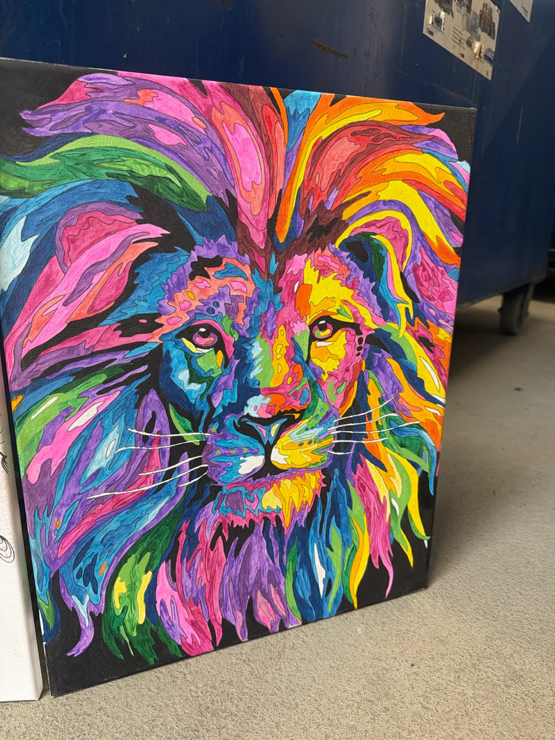 Colourful Lion Canvas Art Painting - photo 2