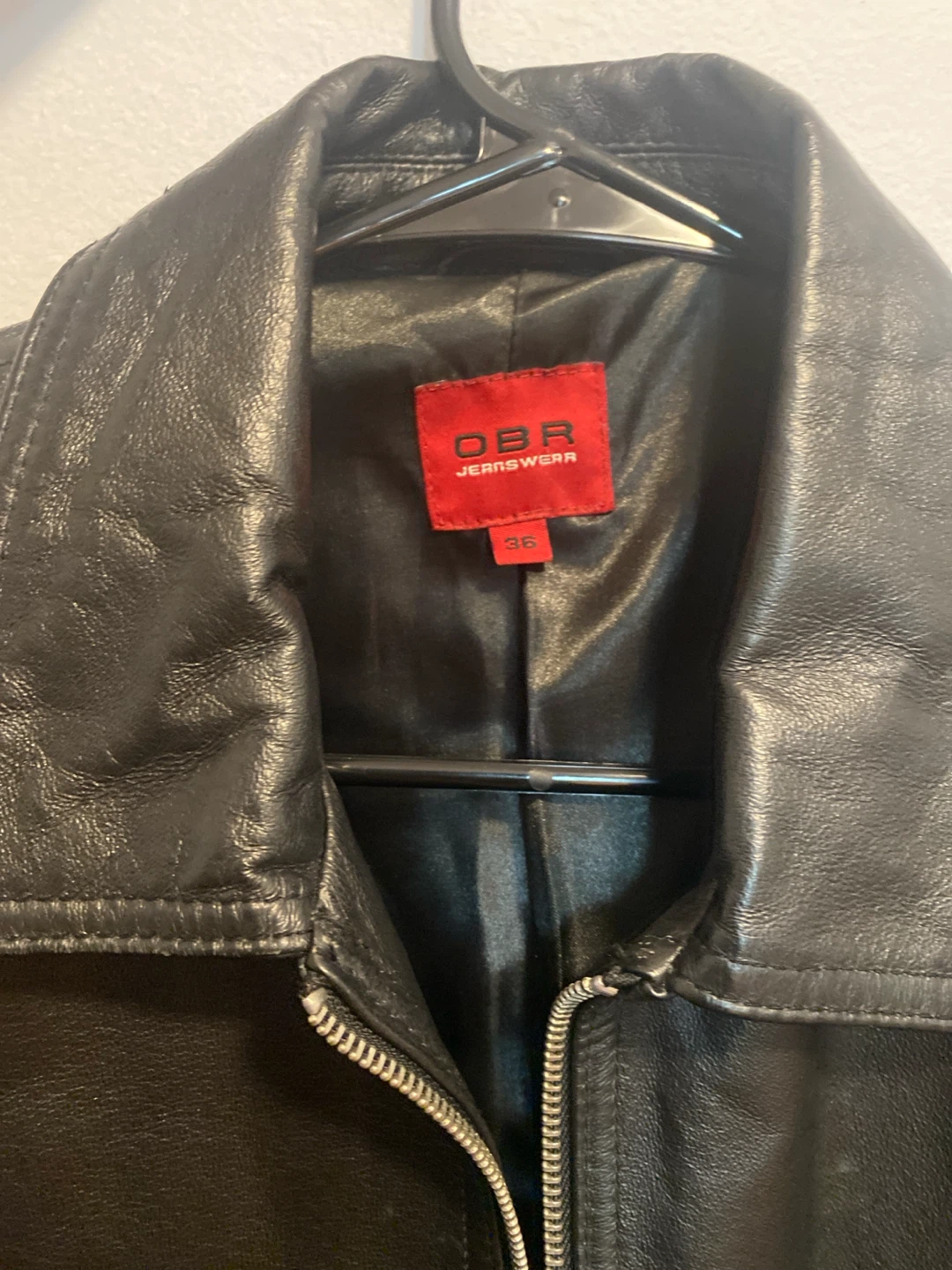 OBR Jeanswear Black Leather Jacket Size 36 - photo 2