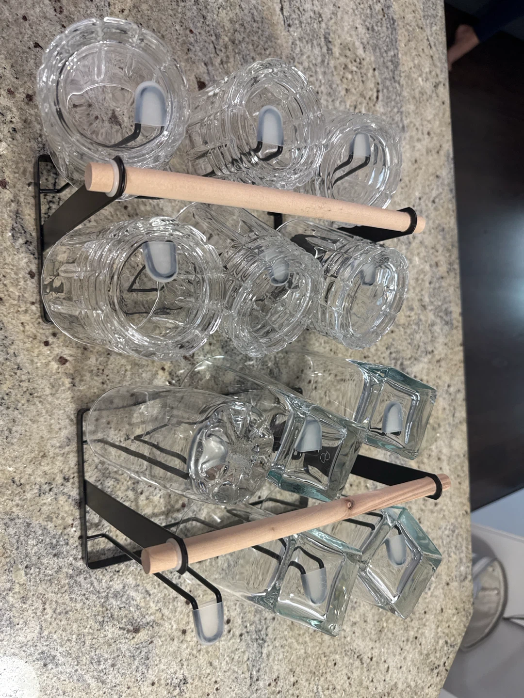 Glass Tumbler Set with Black Metal Caddy - photo 4