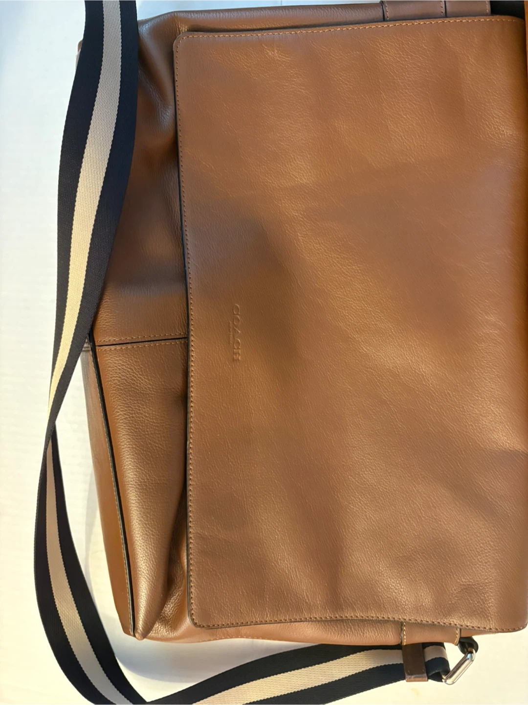 2 Large Coach Leather Messenger Bags - photo 2