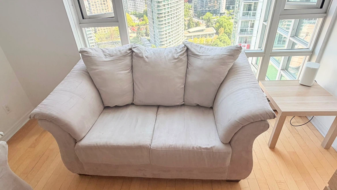 Light Beige Loveseat Sofa - photo 2