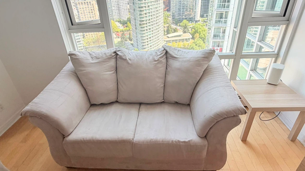 Light Beige Loveseat Sofa - photo 3