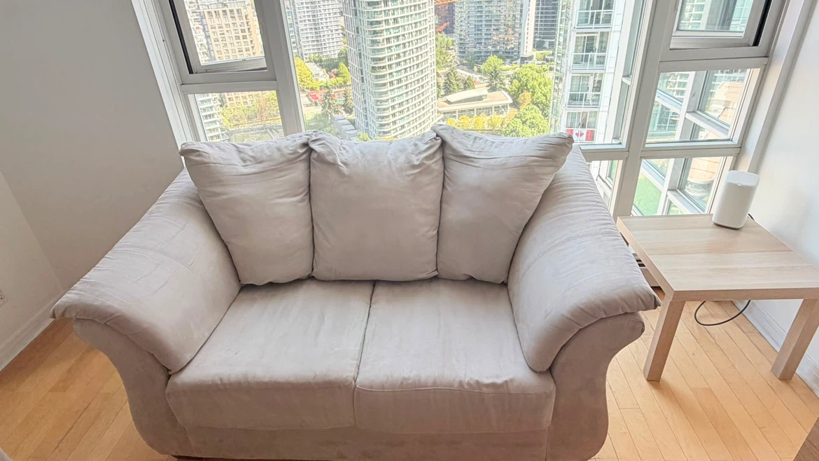 Light Beige Loveseat Sofa - photo 4