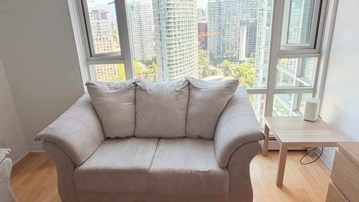 Light Beige Loveseat Sofa - photo 5
