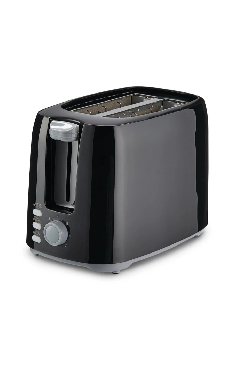 MASTER Chef Wide Slots Toaster w/ 7 Settings, Black, 2-Slices