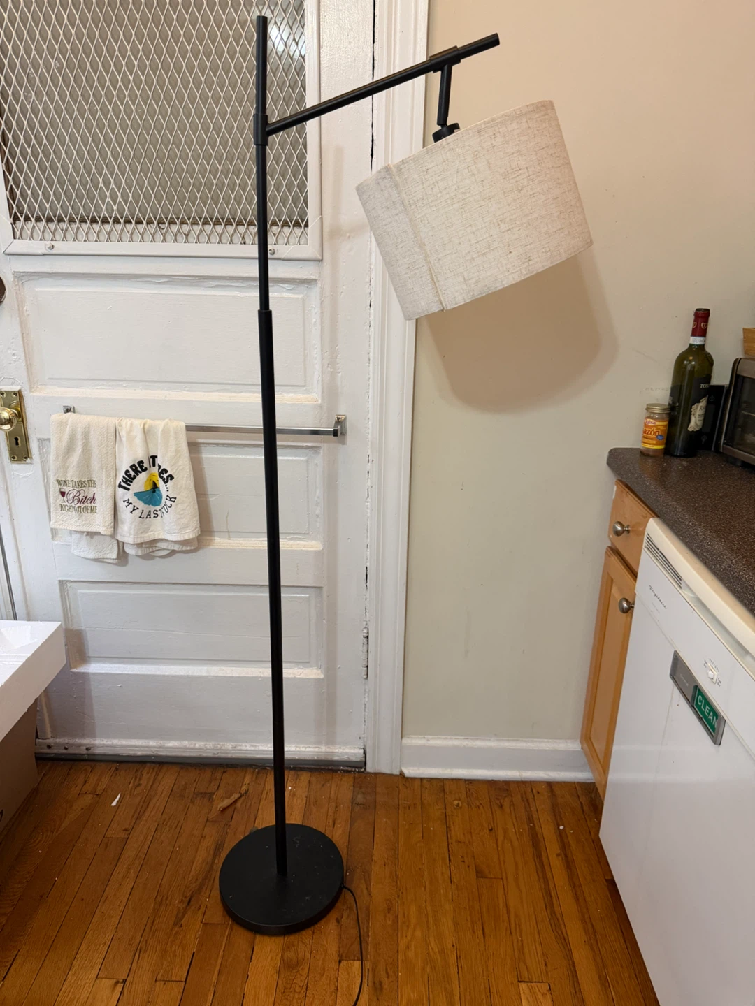 Modern Floor Lamp with Beige Shade